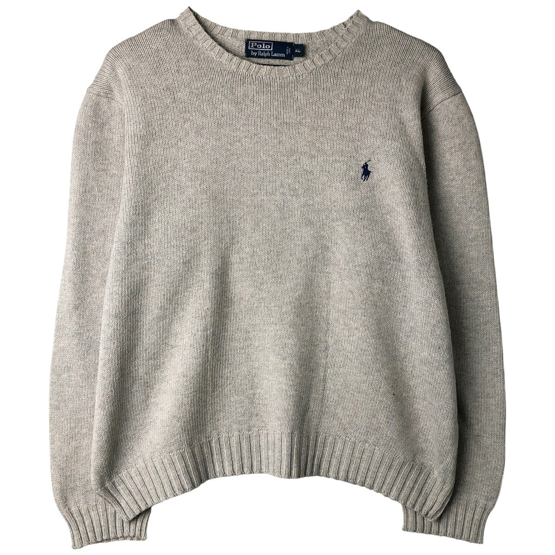 Ralph Lauren POLO by Ralph Lauren Cotton Knit Sweater Men's XL cotton gray type Vintage Second Hand