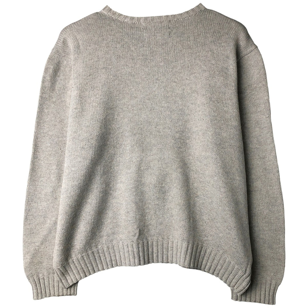 Ralph Lauren POLO by Ralph Lauren Cotton Knit Sweater Men's XL cotton gray type Vintage Second Hand