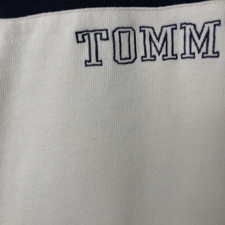 90'S Tommy Hilfiger V-neck cotton knit sweater, men's size XL cotton navy blue type Vintage Second Hand