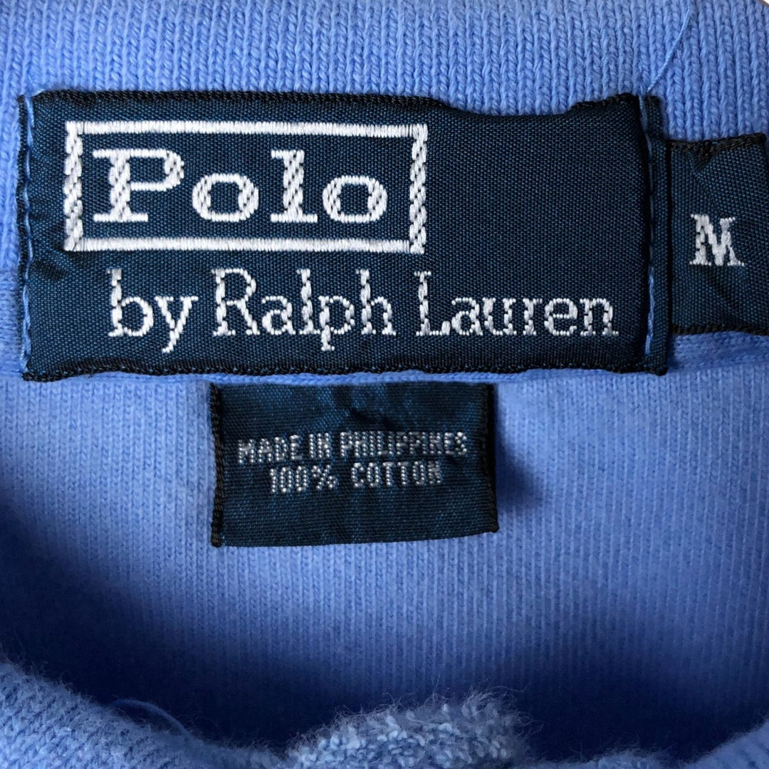Ralph Lauren POLO by Ralph Lauren short sleeve polo shirt, men's size M cotton Blue type light blue Vintage Second Hand