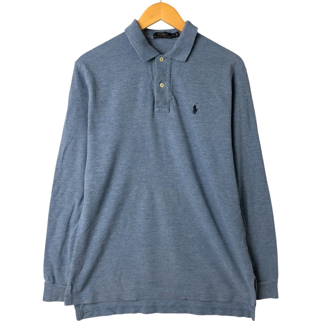 Ralph Lauren POLO RALPH LAUREN Long Sleeve Polo Shirt Men's M cotton blue type Vintage Second Hand
