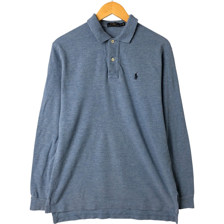 Ralph Lauren POLO RALPH LAUREN Long Sleeve Polo Shirt Men's M cotton blue type Vintage Second Hand