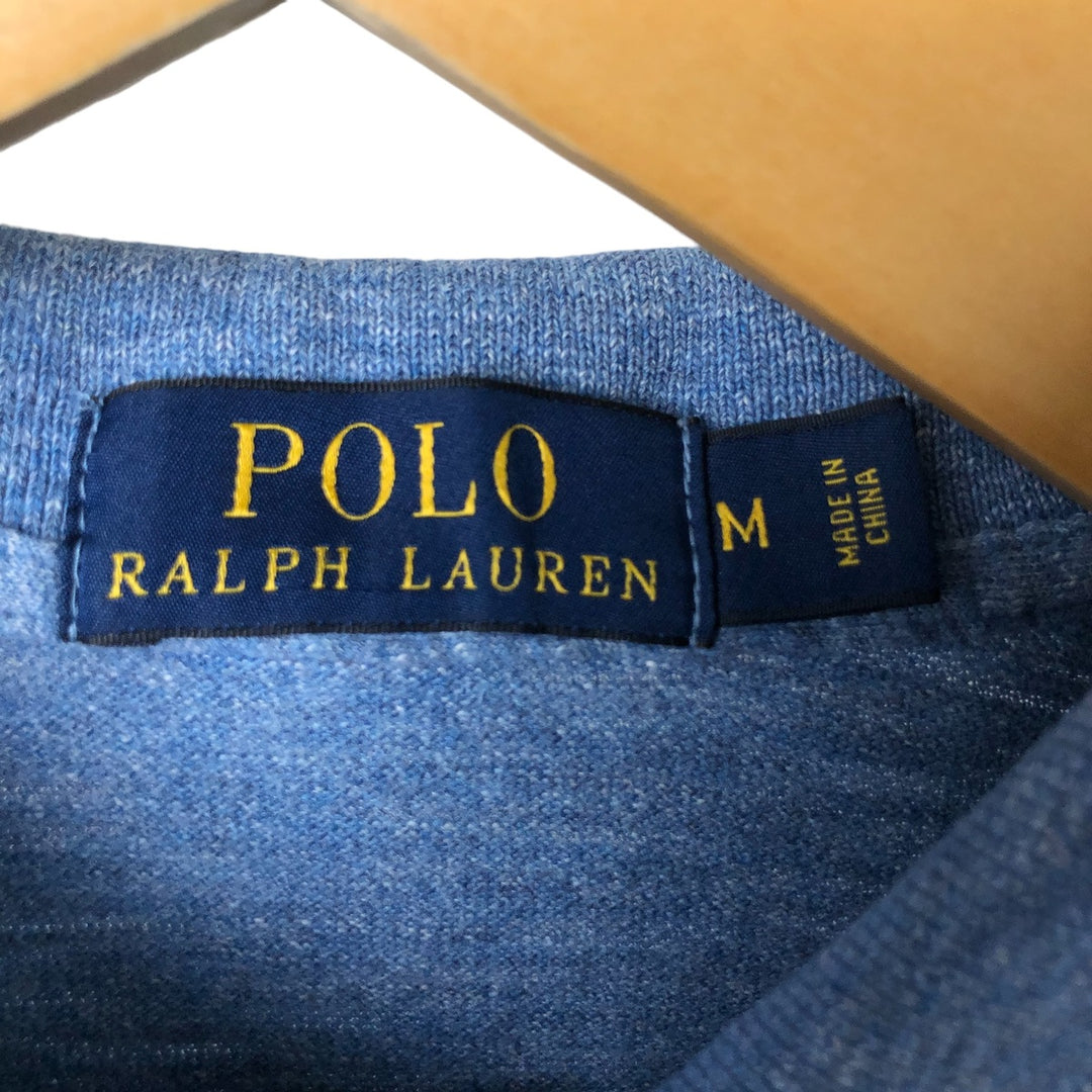 Ralph Lauren POLO RALPH LAUREN Long Sleeve Polo Shirt Men's M cotton blue type Vintage Second Hand