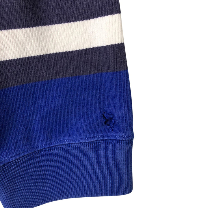 Ralph Lauren POLO by Ralph Lauren Striped Pattern Long Sleeve Rugby Shirt Men's XL cotton navy blue type Vintage Second Hand