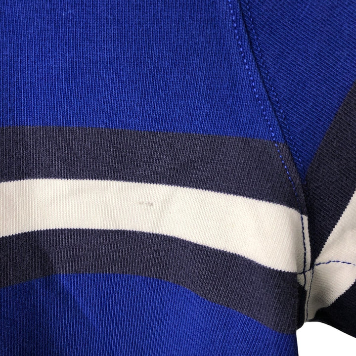 Ralph Lauren POLO by Ralph Lauren Striped Pattern Long Sleeve Rugby Shirt Men's XL cotton navy blue type Vintage Second Hand