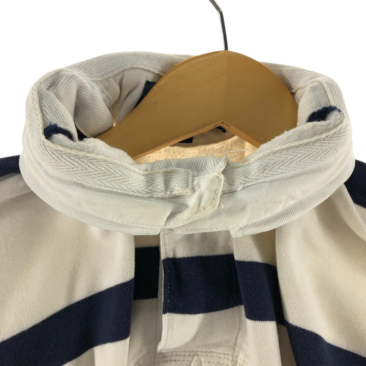 Ralph Lauren POLO by Ralph Lauren CUSTOM FIT Border Pattern Long Sleeve Rugby Shirt Men's XL cotton navy blue type Vintage Second Hand