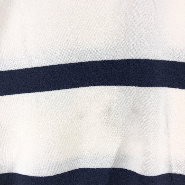 Ralph Lauren POLO by Ralph Lauren CUSTOM FIT Border Pattern Long Sleeve Rugby Shirt Men's XL cotton navy blue type Vintage Second Hand