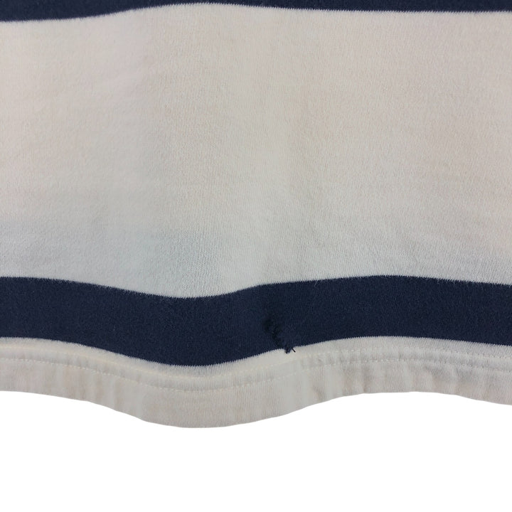Ralph Lauren POLO by Ralph Lauren CUSTOM FIT Border Pattern Long Sleeve Rugby Shirt Men's XL cotton navy blue type Vintage Second Hand