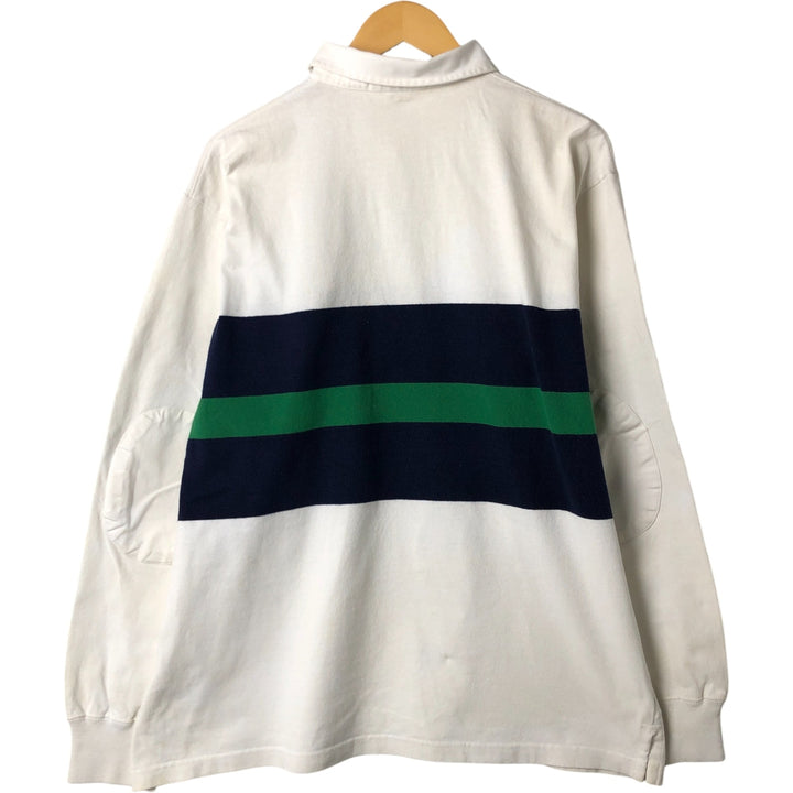 Ralph Lauren POLO by Ralph Lauren long sleeve rugby shirt, men's size L cotton white type Vintage Second Hand