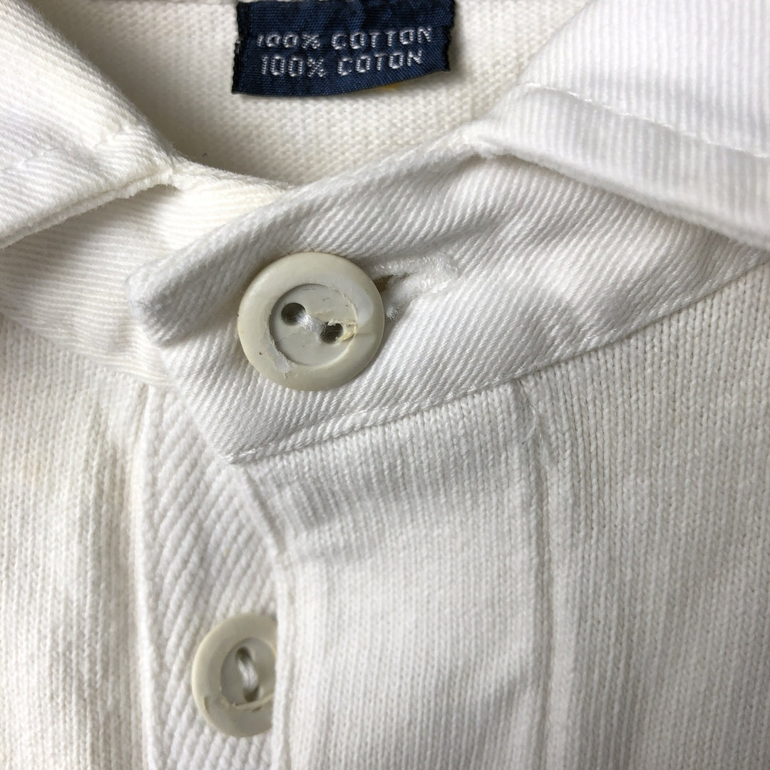 Ralph Lauren POLO by Ralph Lauren long sleeve rugby shirt, men's size L cotton white type Vintage Second Hand