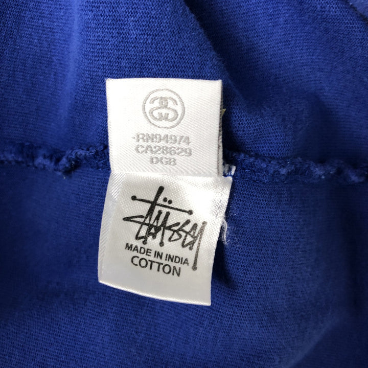 STUSSY long sleeve rugby shirt, men's size M cotton white type Vintage Second Hand