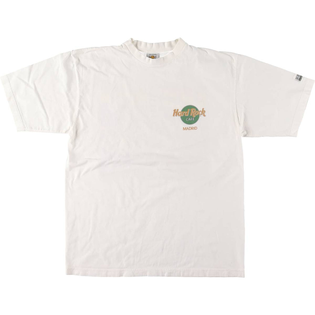 90'S HARD ROCK CAFE Heavy Tee Advertising T-shirt Men's XL Vintage cotton white type Vintage Second Hand