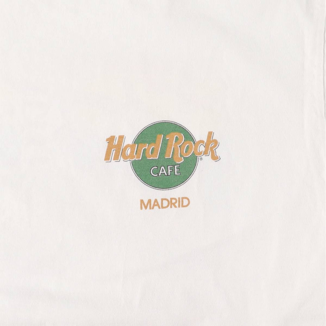 90'S HARD ROCK CAFE Heavy Tee Advertising T-shirt Men's XL Vintage cotton white type Vintage Second Hand