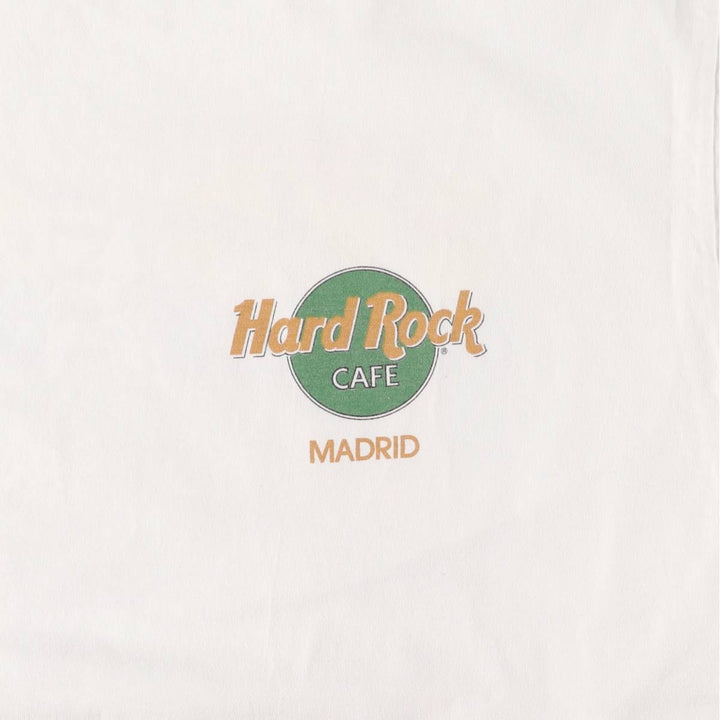 90'S HARD ROCK CAFE Heavy Tee Advertising T-shirt Men's XL Vintage cotton white type Vintage Second Hand