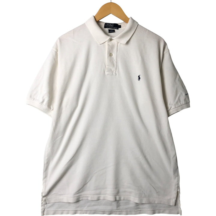 Ralph Lauren POLO by Ralph Lauren short sleeve polo shirt, men's size L cotton white type Vintage Second Hand