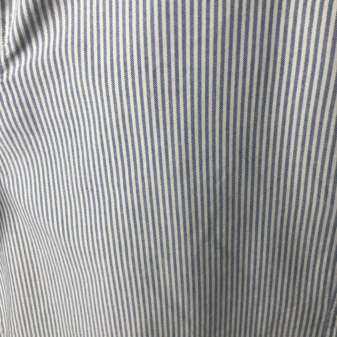 Ralph Lauren long sleeve button down striped shirt, men's XL size cotton Blue type light blue Vintage Second Hand