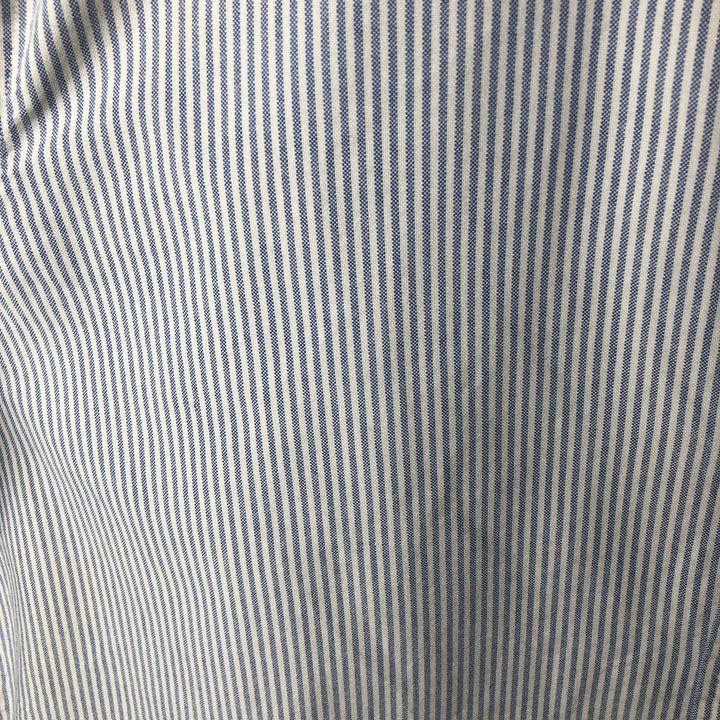 Ralph Lauren long sleeve button down striped shirt, men's XL size cotton Blue type light blue Vintage Second Hand