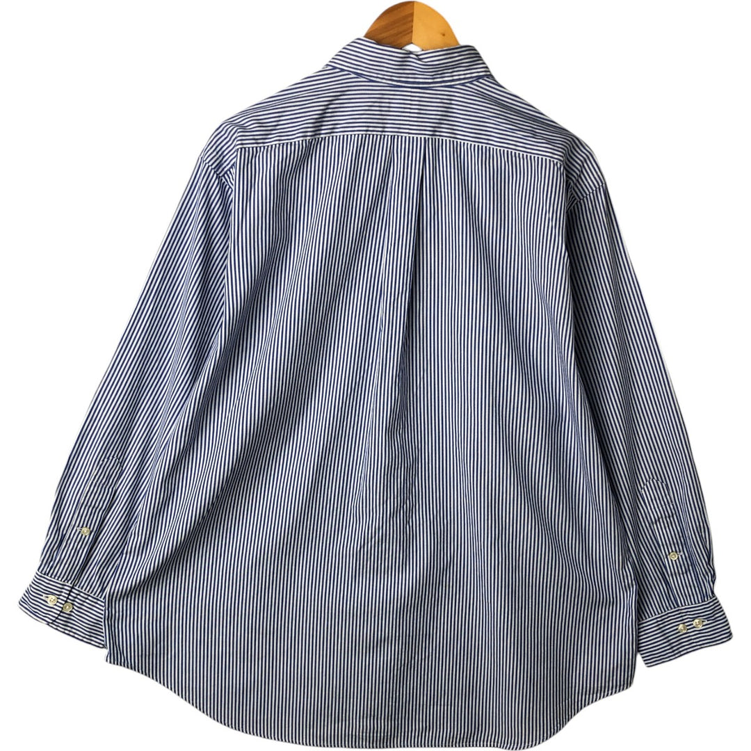 Ralph Lauren Classic Fit Long Sleeve Button Down Striped Shirt Men's XL cotton blue type Vintage Second Hand