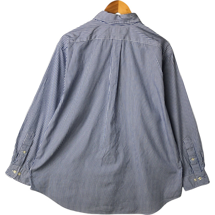 Ralph Lauren Classic Fit Long Sleeve Button Down Striped Shirt Men's XL cotton blue type Vintage Second Hand