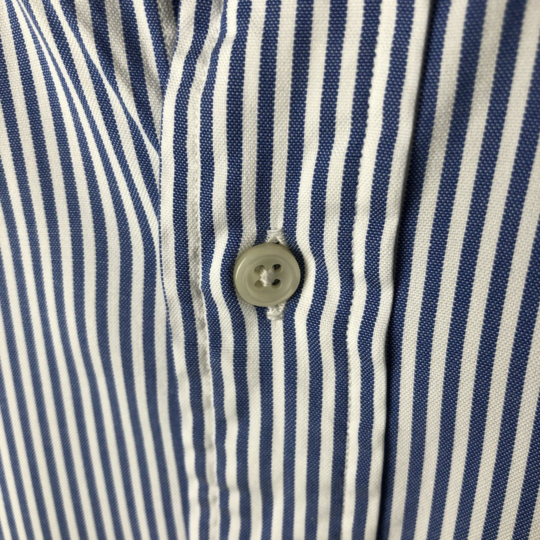 Ralph Lauren YARMOUTH Long Sleeve Button-Down Striped Shirt, Men's Size L cotton blue type Vintage Second Hand
