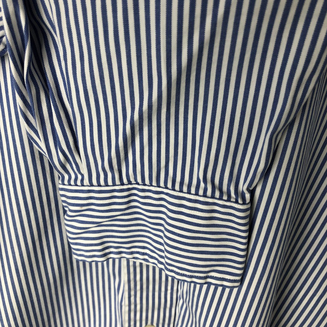 Ralph Lauren YARMOUTH Long Sleeve Button-Down Striped Shirt, Men's Size L cotton blue type Vintage Second Hand