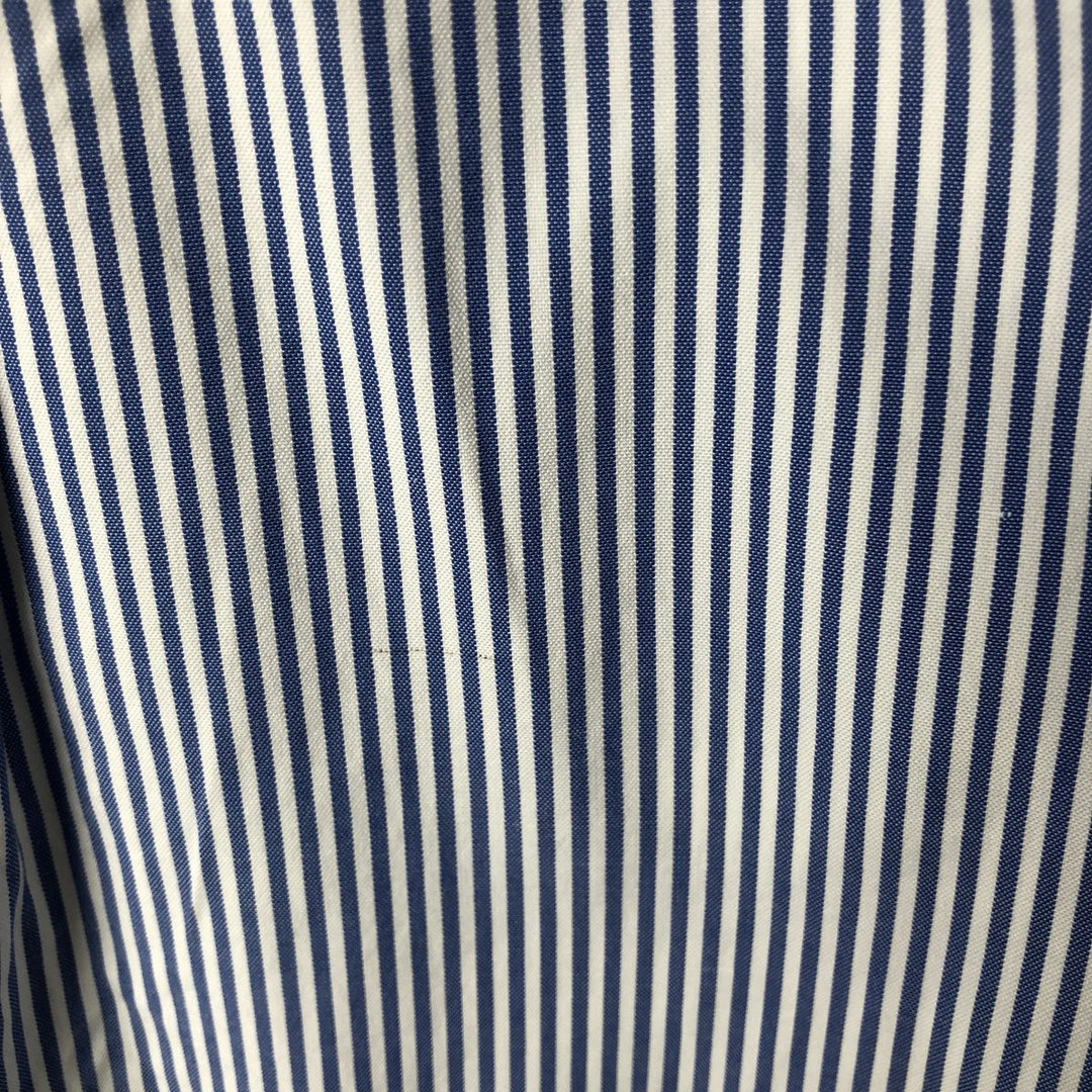 Ralph Lauren YARMOUTH Long Sleeve Button-Down Striped Shirt, Men's Size L cotton blue type Vintage Second Hand