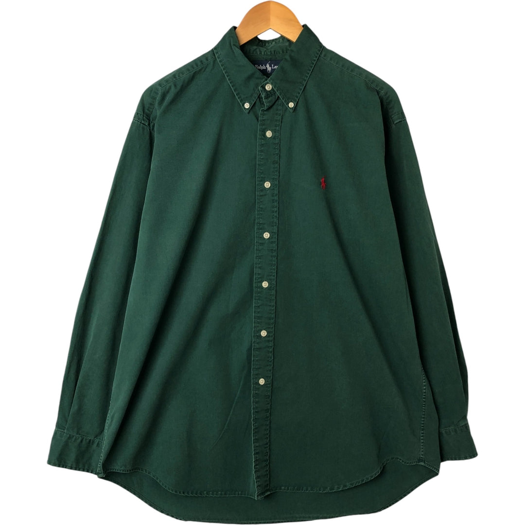 Ralph Lauren Ralph Lauren BLAKE long sleeve button down shirt men's size L cotton green type Vintage Second Hand