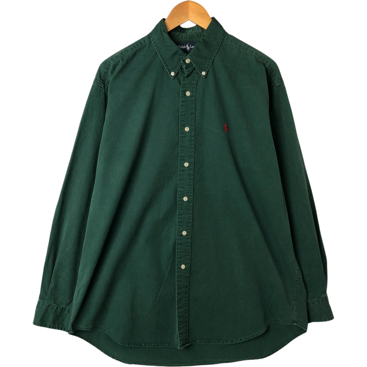 Ralph Lauren Ralph Lauren BLAKE long sleeve button down shirt men's size L cotton green type Vintage Second Hand