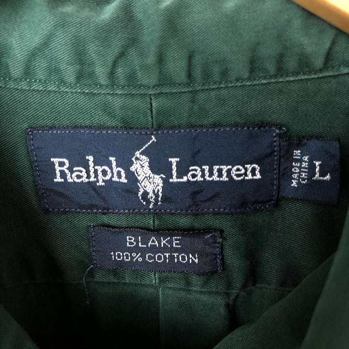 Ralph Lauren Ralph Lauren BLAKE long sleeve button down shirt men's size L cotton green type Vintage Second Hand