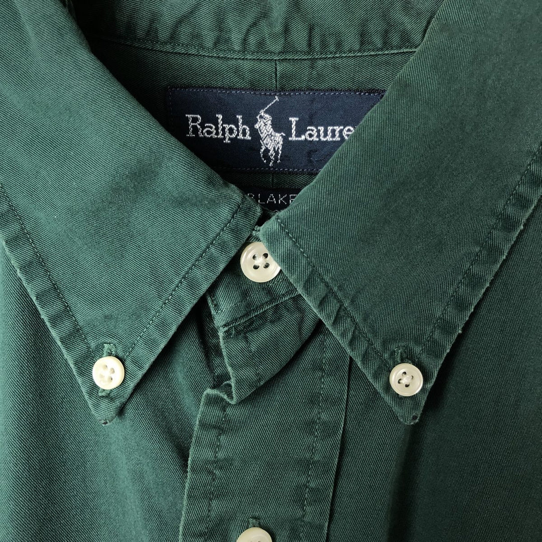 Ralph Lauren Ralph Lauren BLAKE long sleeve button down shirt men's size L cotton green type Vintage Second Hand