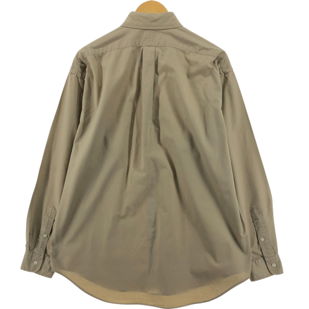 Ralph Lauren BLAKE long sleeve button down shirt, men's size L cotton ocher yellow type Vintage Second Hand