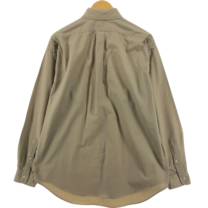 Ralph Lauren BLAKE long sleeve button down shirt, men's size L cotton ocher yellow type Vintage Second Hand
