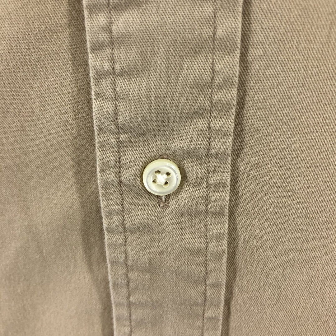 Ralph Lauren BLAKE long sleeve button down shirt, men's size L cotton ocher yellow type Vintage Second Hand