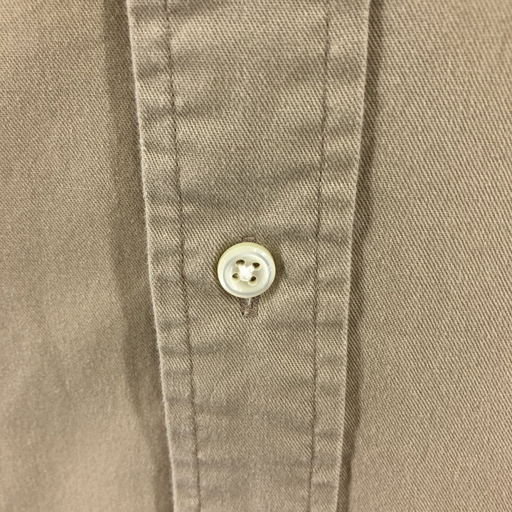 Ralph Lauren BLAKE long sleeve button down shirt, men's size L cotton ocher yellow type Vintage Second Hand