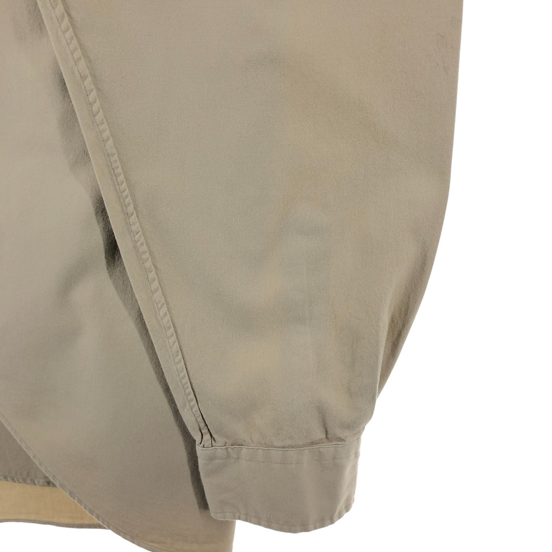 Ralph Lauren BLAKE long sleeve button down shirt, men's size L cotton ocher yellow type Vintage Second Hand