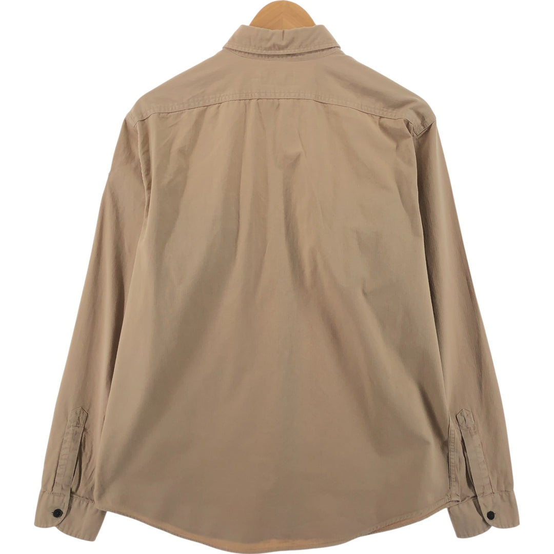 Ralph Lauren POLO by Ralph Lauren long sleeve cotton shirt, men's size L cotton ocher yellow type Vintage Second Hand