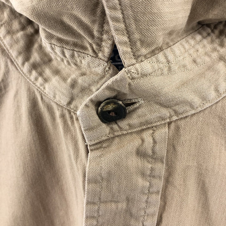 Ralph Lauren POLO by Ralph Lauren long sleeve cotton shirt, men's size L cotton ocher yellow type Vintage Second Hand