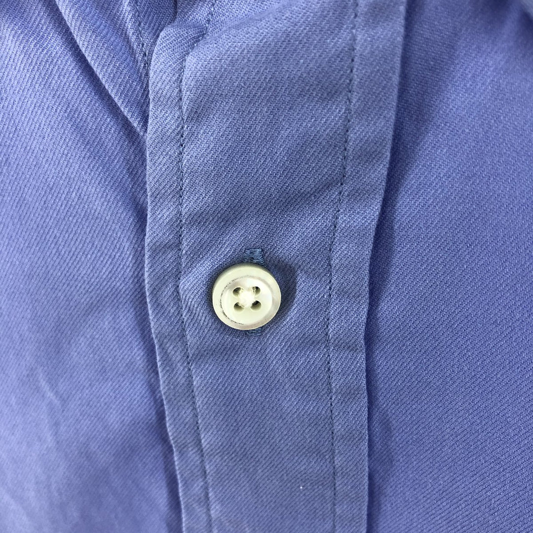 Ralph Lauren long sleeve button down shirt, men's size L cotton Blue type light blue Vintage Second Hand