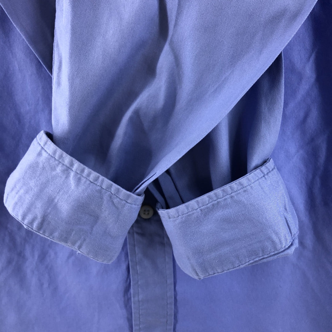 Ralph Lauren long sleeve button down shirt, men's size L cotton Blue type light blue Vintage Second Hand