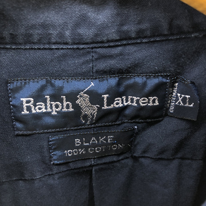 Ralph Lauren BLAKE long sleeve button down shirt, men's XL size cotton Indigo Vintage Second Hand