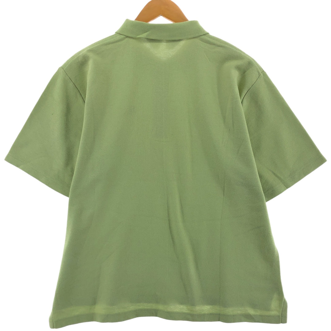 Burberry's short sleeve polo shirt, made in the USA, size M for men cotton green type yellow green Vintage Second Hand
