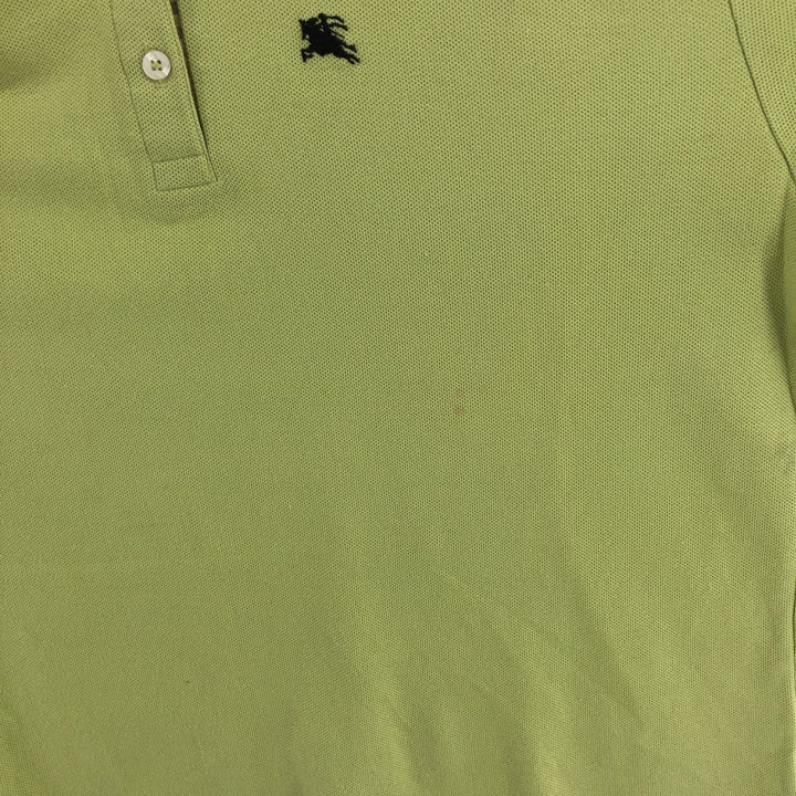Burberry's short sleeve polo shirt, made in the USA, size M for men cotton green type yellow green Vintage Second Hand
