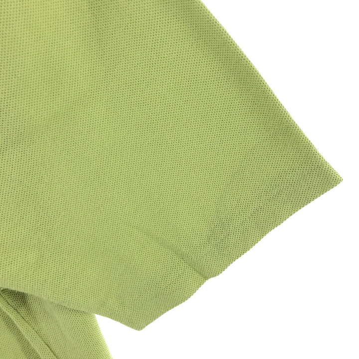 Burberry's short sleeve polo shirt, made in the USA, size M for men cotton green type yellow green Vintage Second Hand