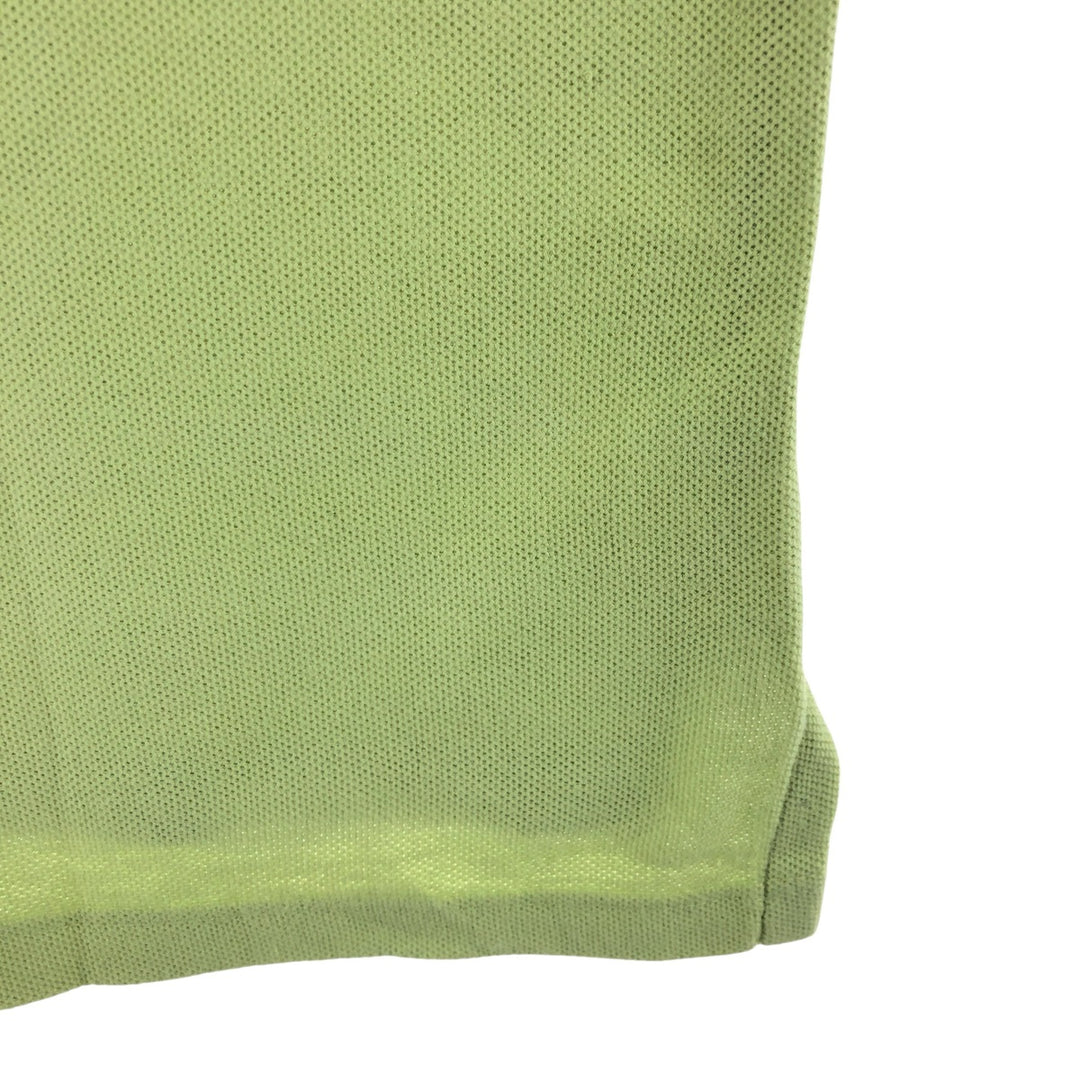 Burberry's short sleeve polo shirt, made in the USA, size M for men cotton green type yellow green Vintage Second Hand