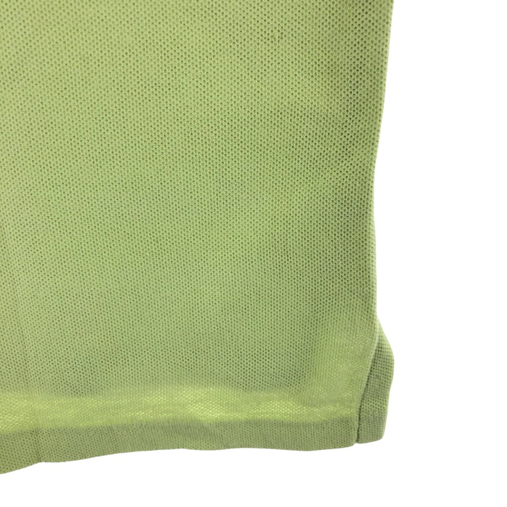 Burberry's short sleeve polo shirt, made in the USA, size M for men cotton green type yellow green Vintage Second Hand
