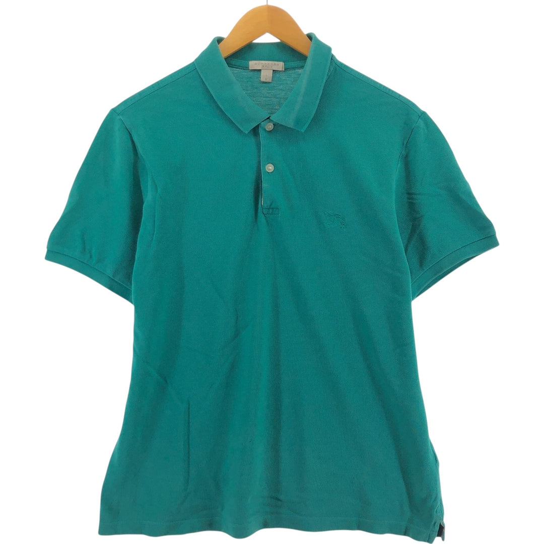 Burberry's BURBERRY BRIT short-sleeved polo shirt, men's size L cotton Emerald green Vintage Second Hand