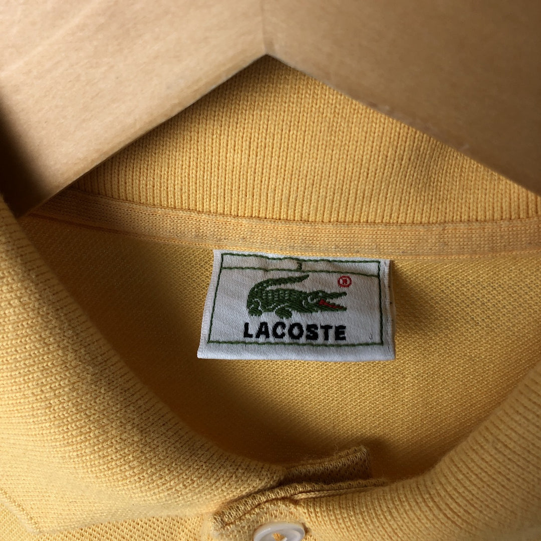 Lacoste LACOSTE short sleeve polo shirt size 3, men's size S cotton yellow type Vintage Second Hand