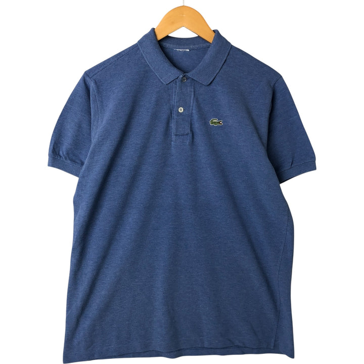Lacoste short sleeve polo shirt, men's size M cotton blue type Vintage Second Hand