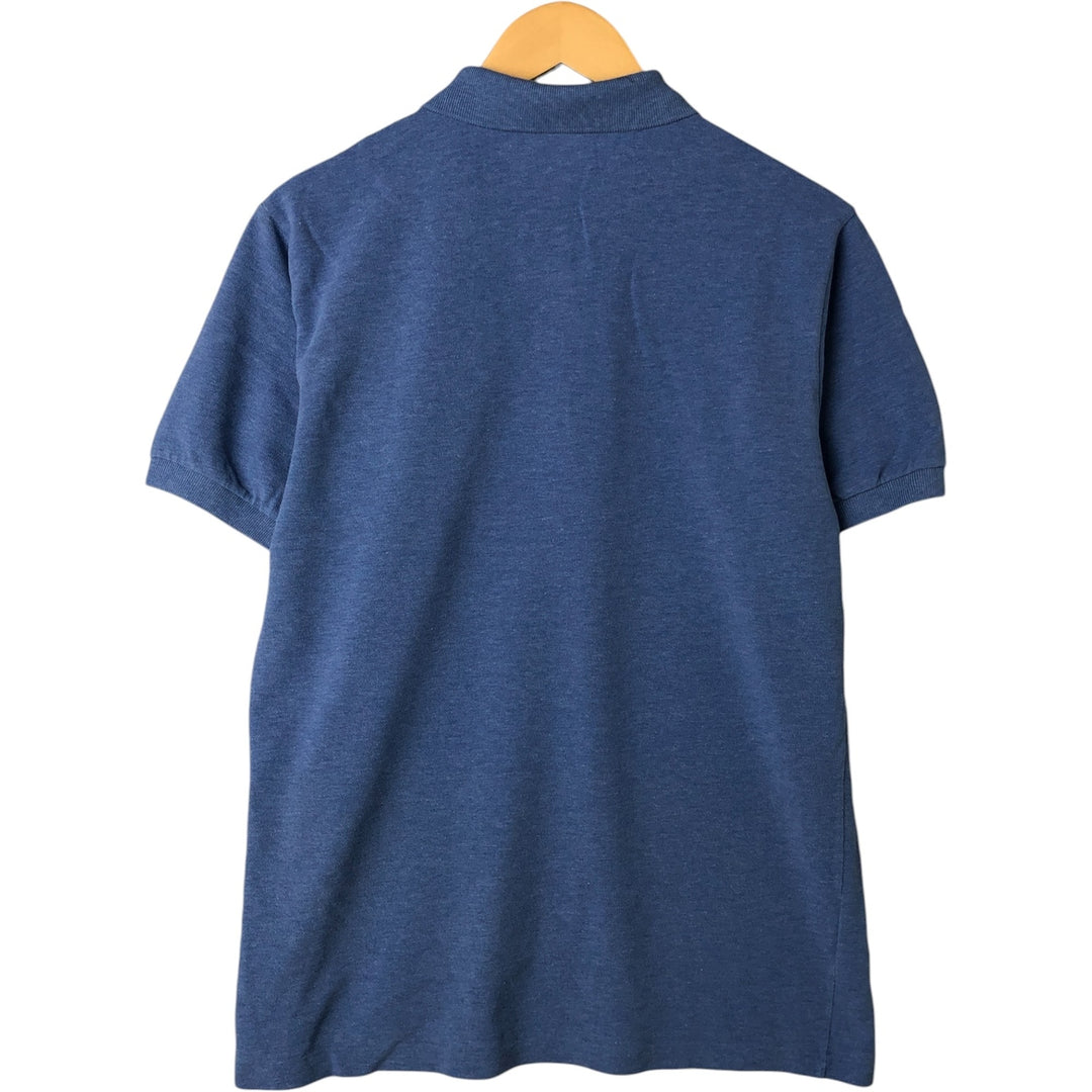 Lacoste short sleeve polo shirt, men's size M cotton blue type Vintage Second Hand