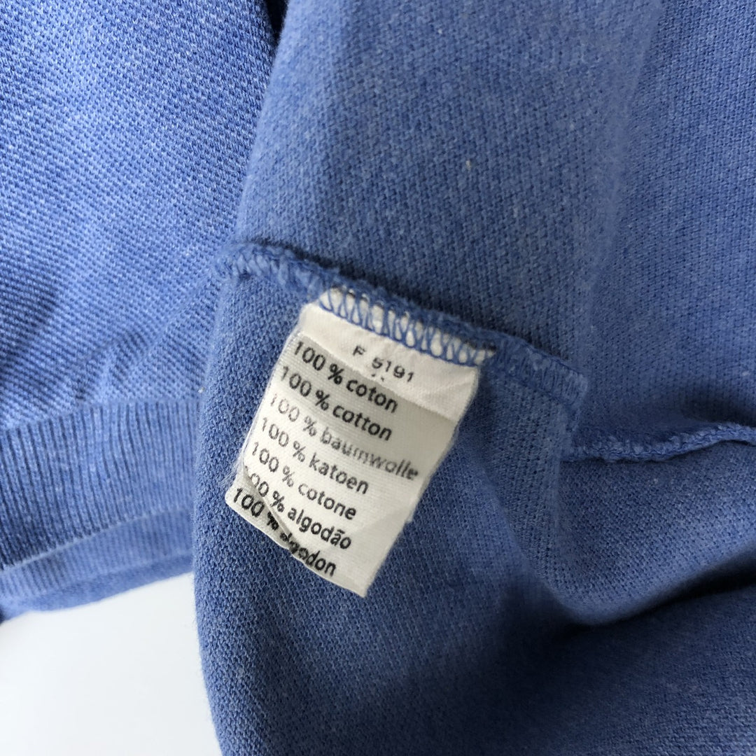 Lacoste short sleeve polo shirt, men's size M cotton blue type Vintage Second Hand